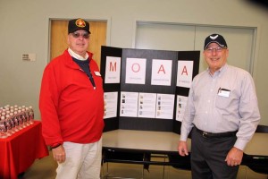 2015 MOAA Veterans Day booth. Terry Babin & Dave Casteel